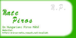 mate piros business card